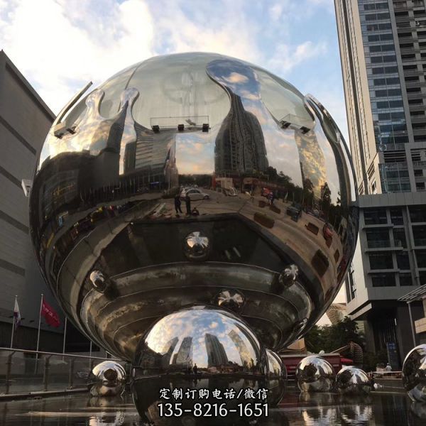 廣場擺放造型不銹鋼創意標志城市景觀雕塑（1）
