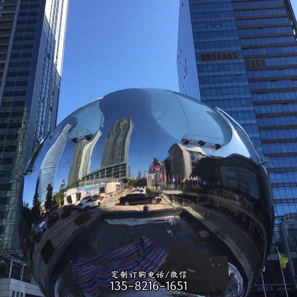 廣場擺放造型不銹鋼創意標志城市景觀雕塑（2）