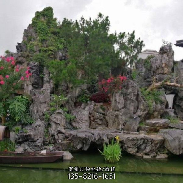公園大型天然假山流水造型雕塑（2）