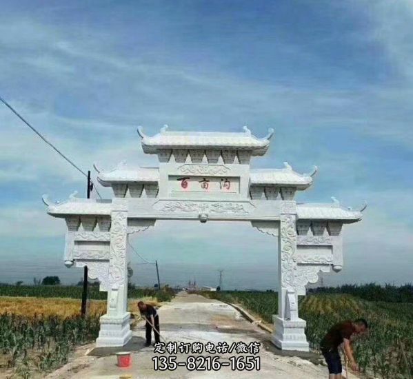  寺廟景區大型石雕牌坊 （3）