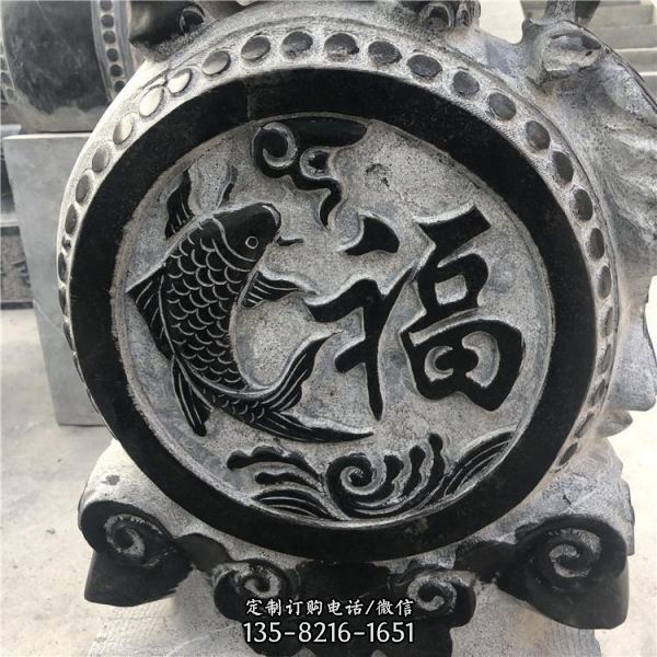 青石石雕園林景觀庭院門口抱鼓石