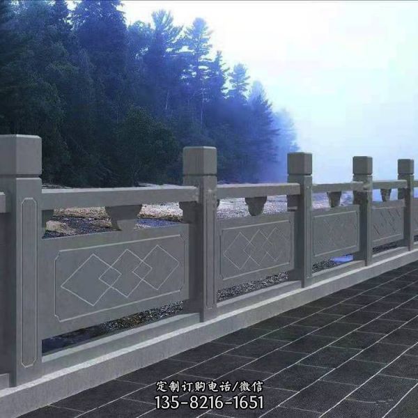 戶外河道大理石青石石雕浮雕圍欄