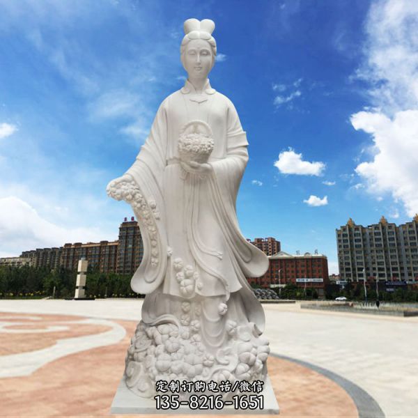 廣場擺放大理石雕刻仙女人物雕像（5）