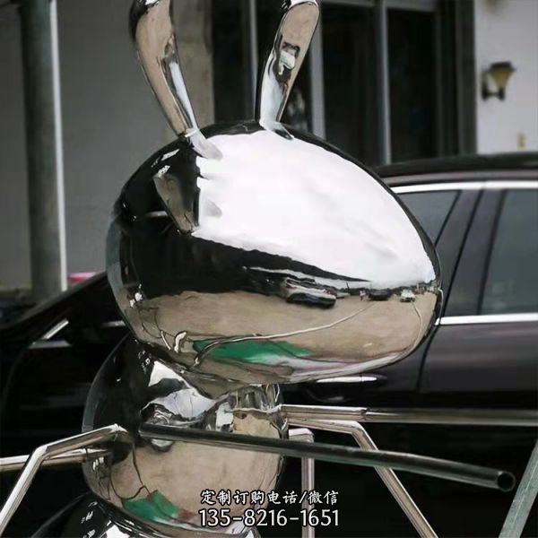 戶外金屬不銹鋼鏡面螞蟻雕塑景觀雕塑園林景觀雕塑（5）