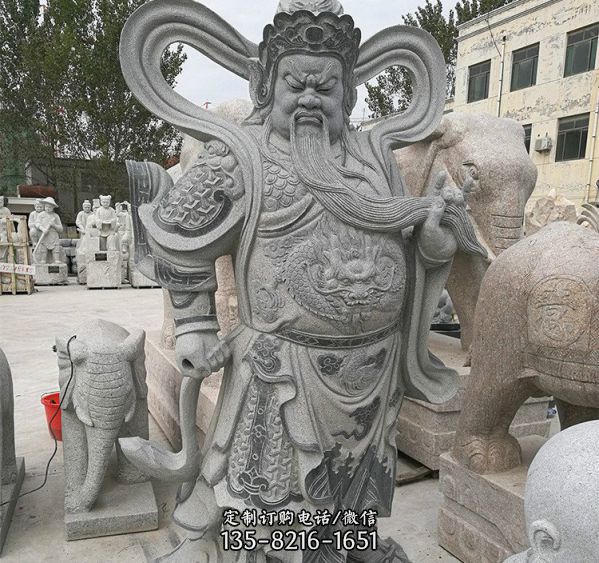 園林大理石手工雕刻觀音佛雕塑擺件（4）