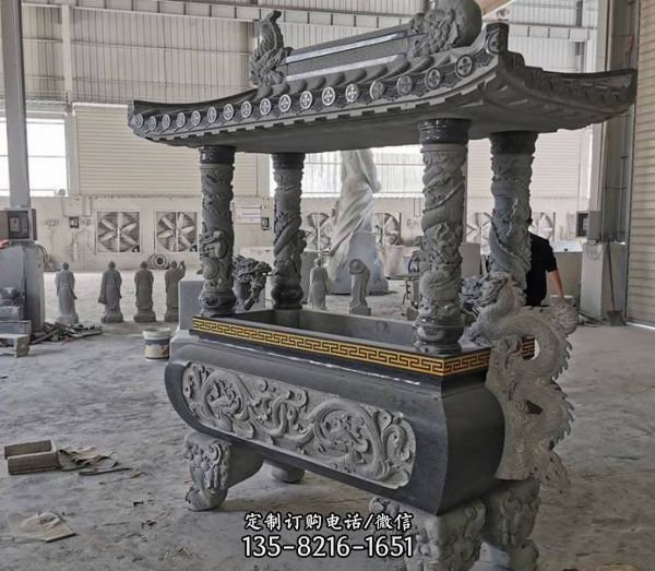 青石雕刻香爐雕塑寺廟道觀適用（3）