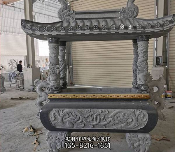 青石雕刻香爐雕塑寺廟道觀適用（5）
