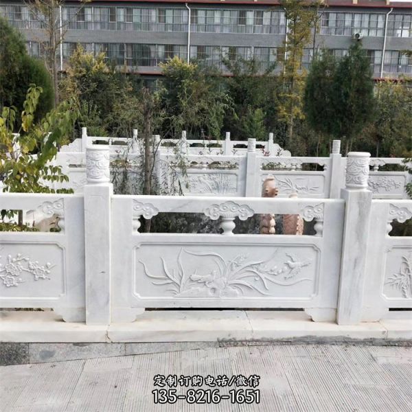 戶外河道大理石浮雕圍欄雕塑