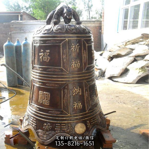 宗祠仿古鑄銅雕刻六字真言擺件（6）