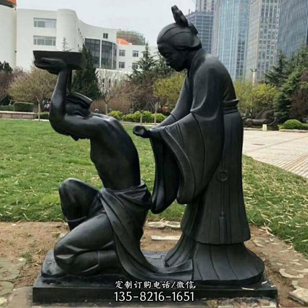 民俗文化商業街 景區情景主題玻璃鋼仿銅人物（2）