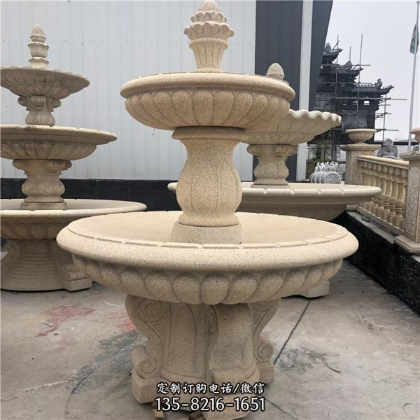 石雕噴泉 門口大型歐式噴泉雕塑（4）