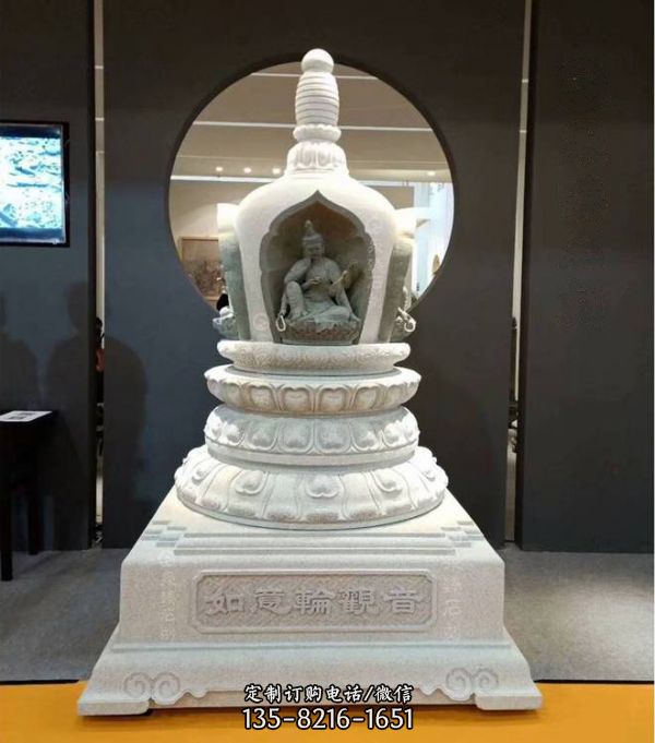 佛教漢白玉雕刻舍利塔石雕（4）