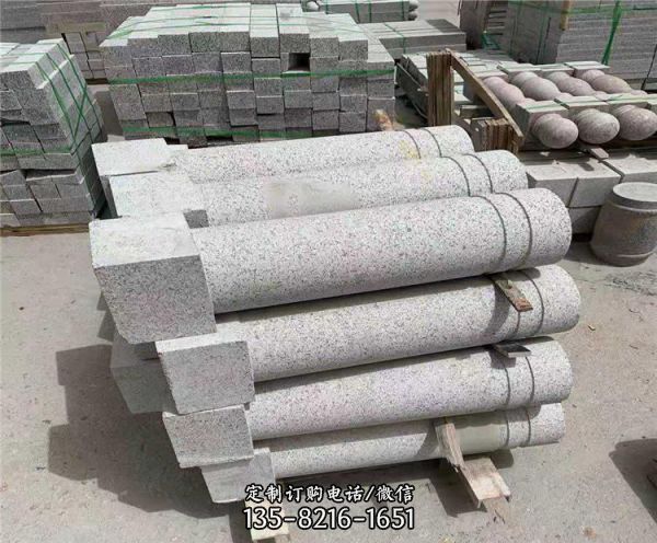 花崗巖擋車圓柱人行道廣場路障石墩（6）