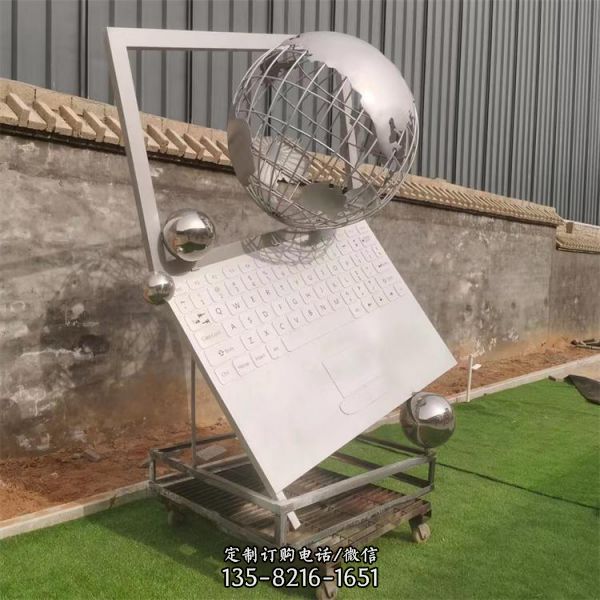 不銹鋼鏡面動物城市標志景觀雕塑（4）
