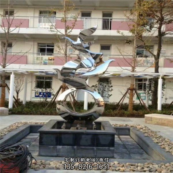 小區街道不銹鋼抽象景觀雕塑擺件（1）