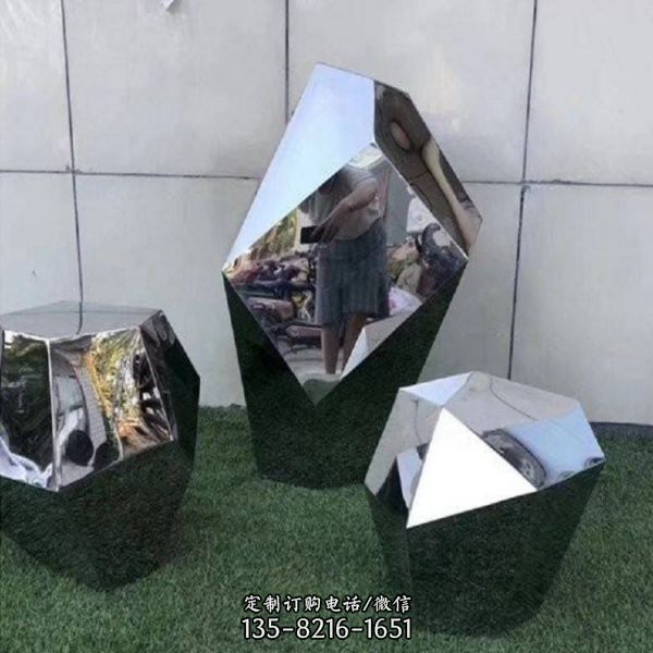 園林戶外不銹鋼石頭雕塑擺件（4）