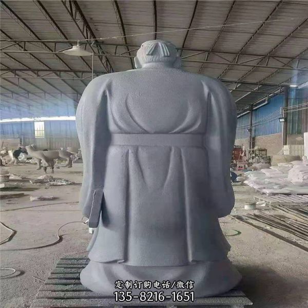古代名人玻璃鋼孔子校園人物景觀雕塑（3）