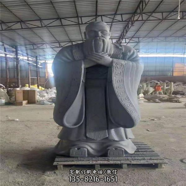 古代名人玻璃鋼孔子校園人物景觀雕塑（1）