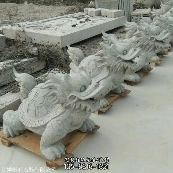 寺廟大理石石雕鎮(zhèn)宅龍龜?shù)袼埽?）