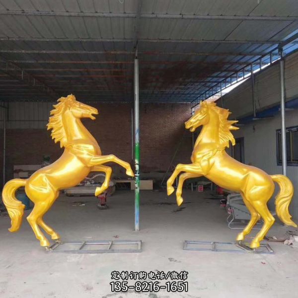 不銹鋼園林景觀玻璃鋼噴漆仿真動物馬 