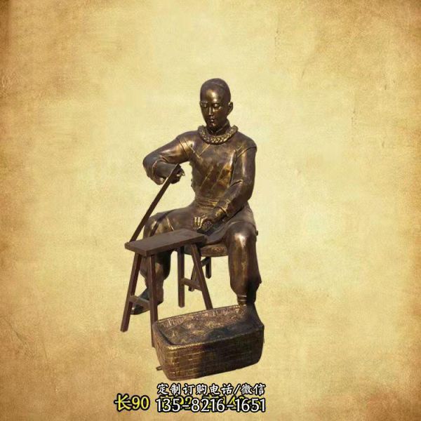 玻璃鋼仿銅中醫(yī)文化人物雕像養(yǎng)生館醫(yī)院擺件（2）