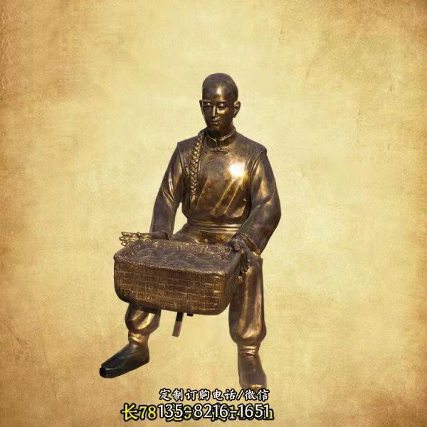 玻璃鋼仿銅中醫(yī)文化人物雕像養(yǎng)生館醫(yī)院擺件（4）