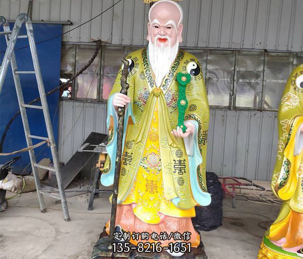 寺廟擺放玻璃鋼彩繪福祿壽佛像神像擺件（5）