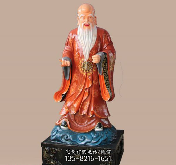 寺廟擺放玻璃鋼彩繪福祿壽佛像神像擺件（3）