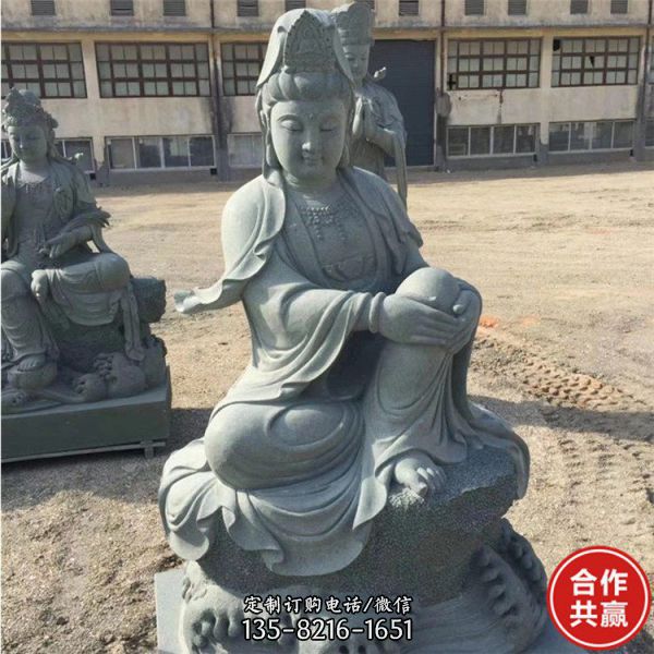 景區寺院戶外擺放青石花崗巖佛像雕塑（3）