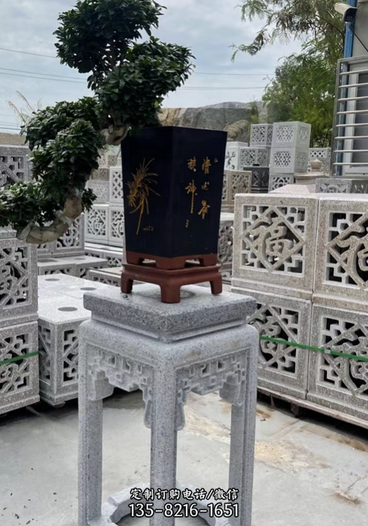 傳統(tǒng)仿古戶外石雕花架雕塑（5）