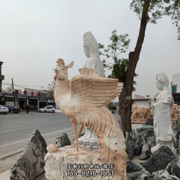 手工雕刻晚霞園林景觀動物裝飾擺件（2）