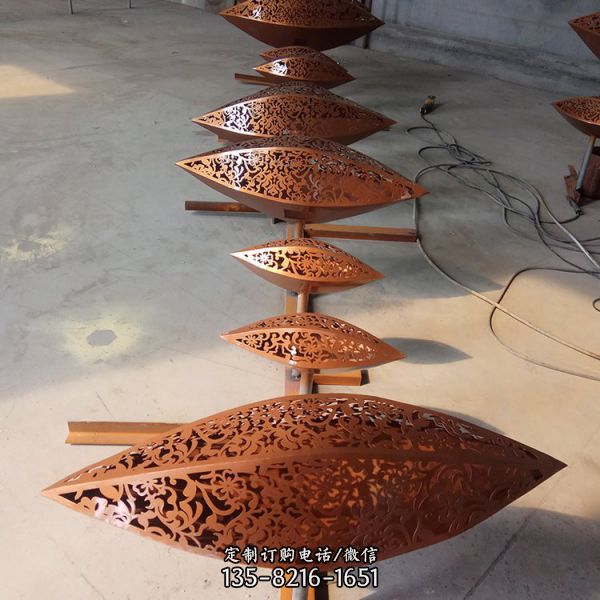 抽象不銹鋼鏤空戶外園林景觀擺件