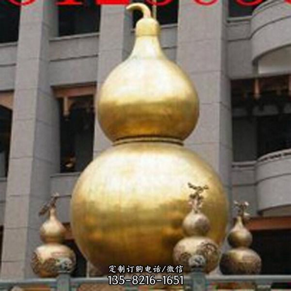 公園別墅大型純銅葫蘆噴泉擺件（2）
