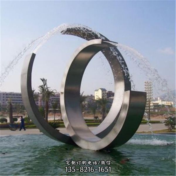 城市廣場(chǎng)不銹鋼抽象景觀雕塑（4）