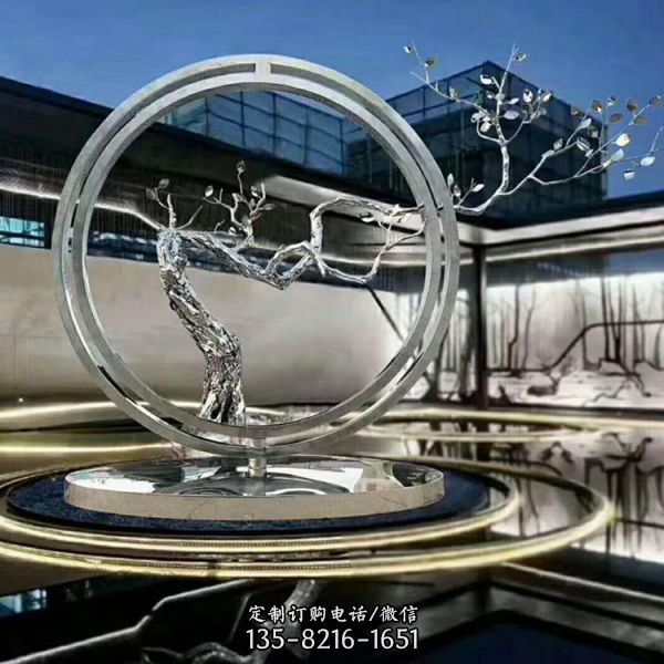 城市廣場(chǎng)不銹鋼抽象景觀雕塑（3）