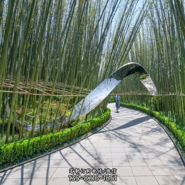 園林廣場不銹鋼抽象鏤空景觀雕塑（3）