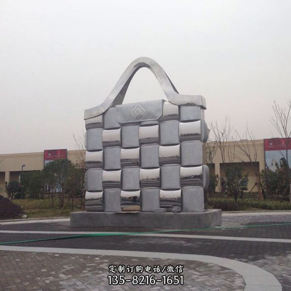  大型創(chuàng)意景觀不銹鋼異形雕塑 公園草地?cái)[件（2）