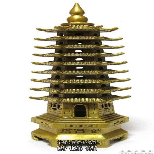景區寺廟大型不銹鋼噴漆佛塔雕塑（1）