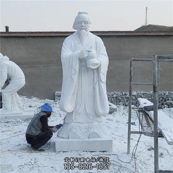 漢白玉古代石雕名人肖像雕塑（2）