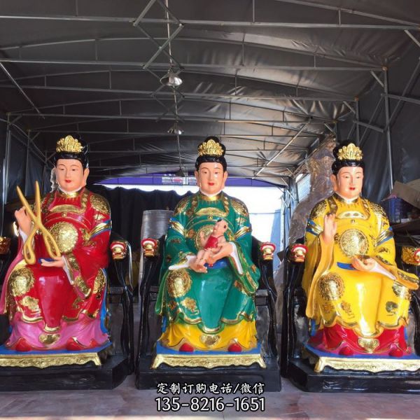道觀擺放太上老君玻璃鋼樹脂神像雕塑（3）
