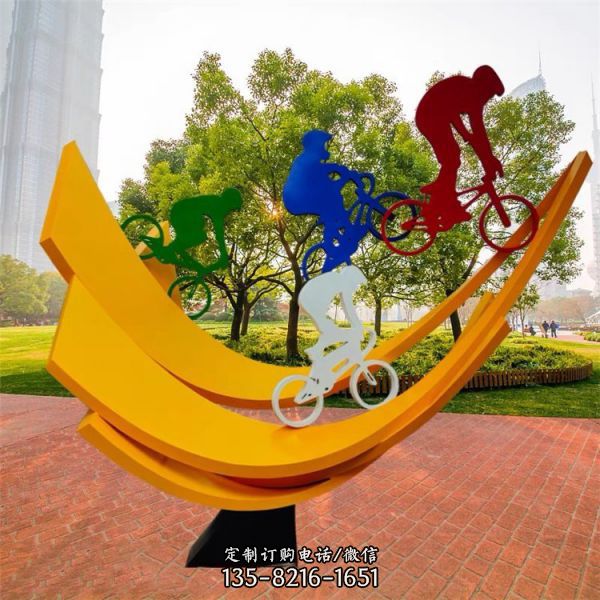 不銹鋼運動人物城市廣場景觀雕塑擺件（1）