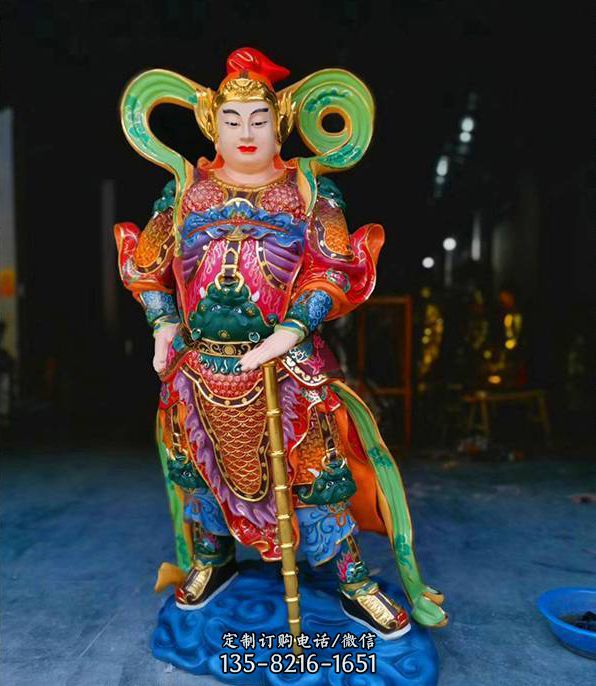 寺廟擺放彌勒佛玻璃鋼彩繪佛像雕塑（5）
