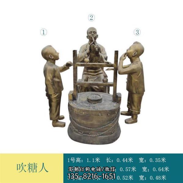 廣場園林民俗玻璃鋼仿銅人物雕塑 （5）