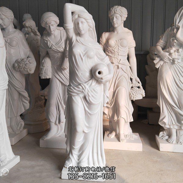 漢白玉歐式四季女神像 歐式人物雕塑 （5）