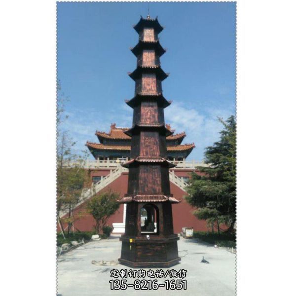 寺廟上香不銹鋼仿古香爐雕塑（2）