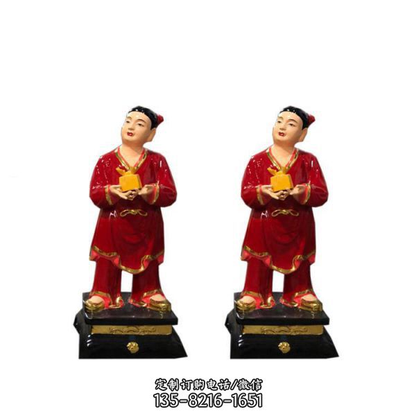 寺院玻璃鋼彩繪送子觀音善財龍女佛像雕塑 （8）