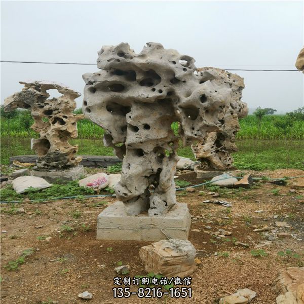 園林造景天然窟窿假山石太湖石（3）