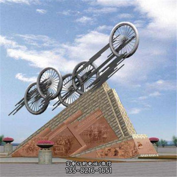 園林廣場不銹鋼鏤空標(biāo)志雕塑（5）