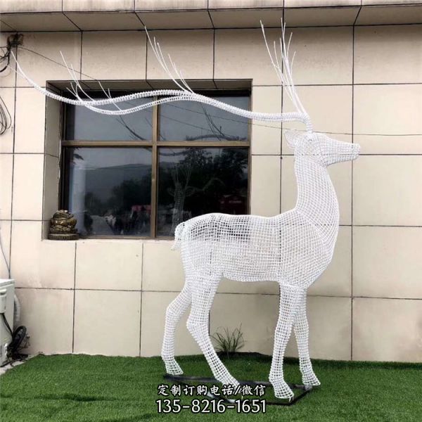 不銹鋼鏤空鹿雕塑 小區(qū)景觀擺件（3）