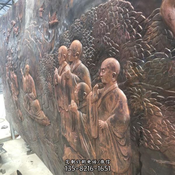 大型寺廟觀音佛像制作 鑄銅鍛銅浮雕壁畫雕塑（4）